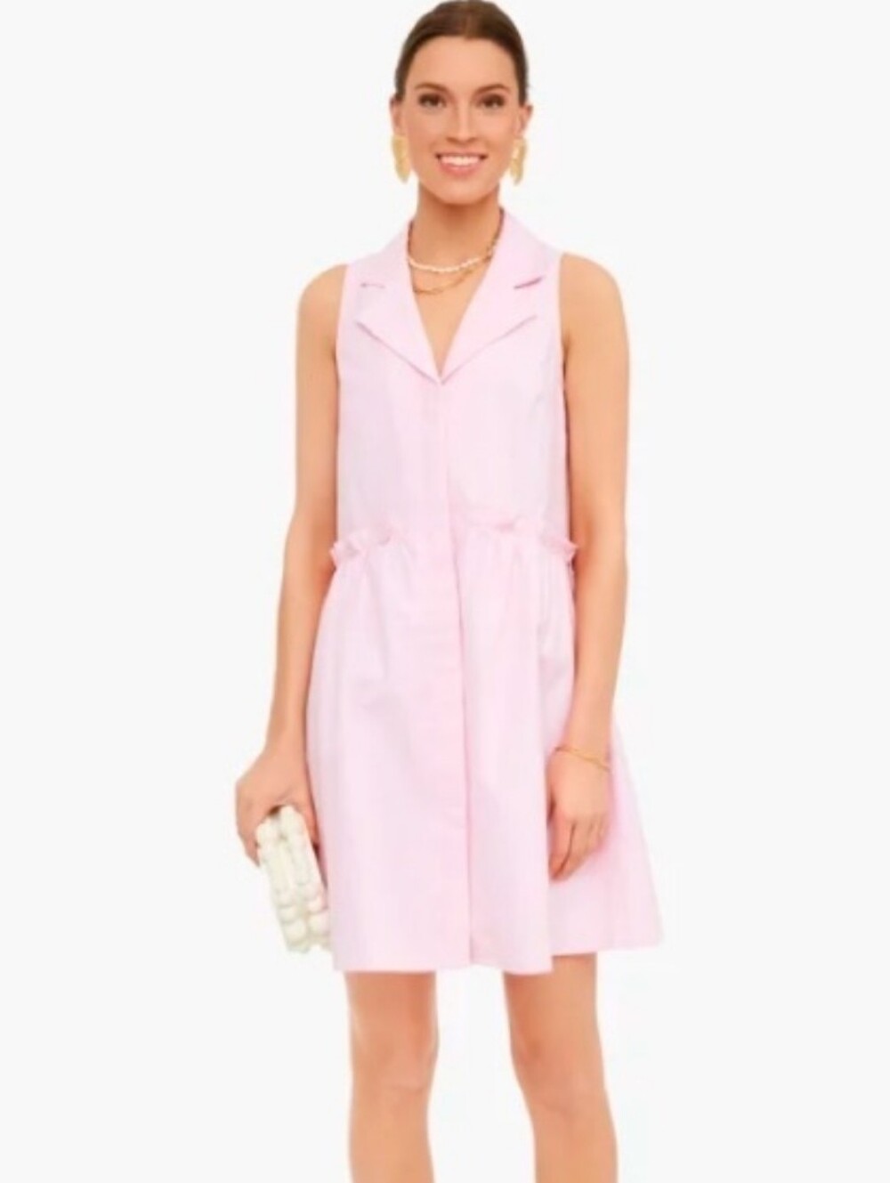 NWT TUCKERNUCK PINK OXFORD SLEEVELESS ROYAL SHIRTDRESS DRESS